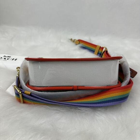 Coach Stadium Swinger Bag Shoulder/Crossbody In Clear PVC & Leather/Rainbow NWT - Picture 11 of 11